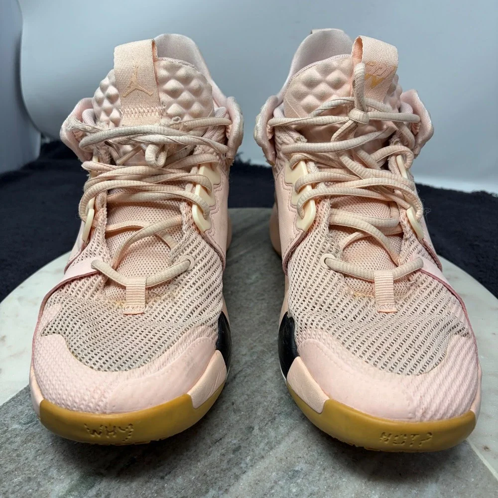 Jordan Why Not Zer0.2 Washed Coral Gum Yellow Basketball Shoes Size 8 Streetwear